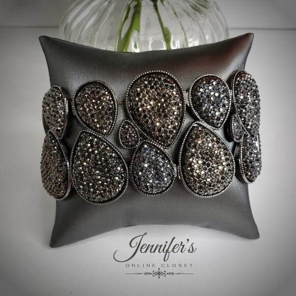 3/$25 New York & Company Charcoal Bronze Stretch Bracelet - Picture 5 of 10